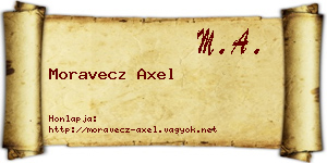 Moravecz Axel névjegykártya